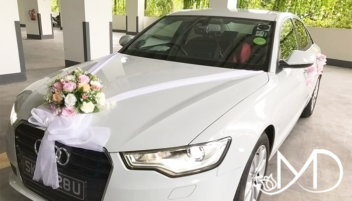 Bridal car flower arrangement 5 1