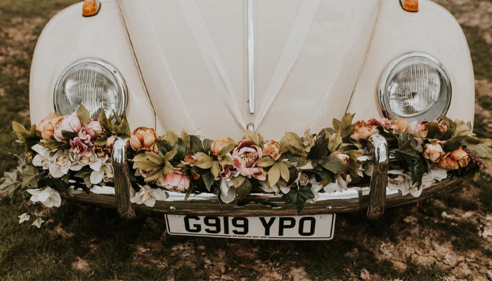 Bridal car flower arrangement 7