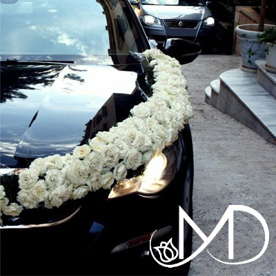 Bridal car flower arrangement 8